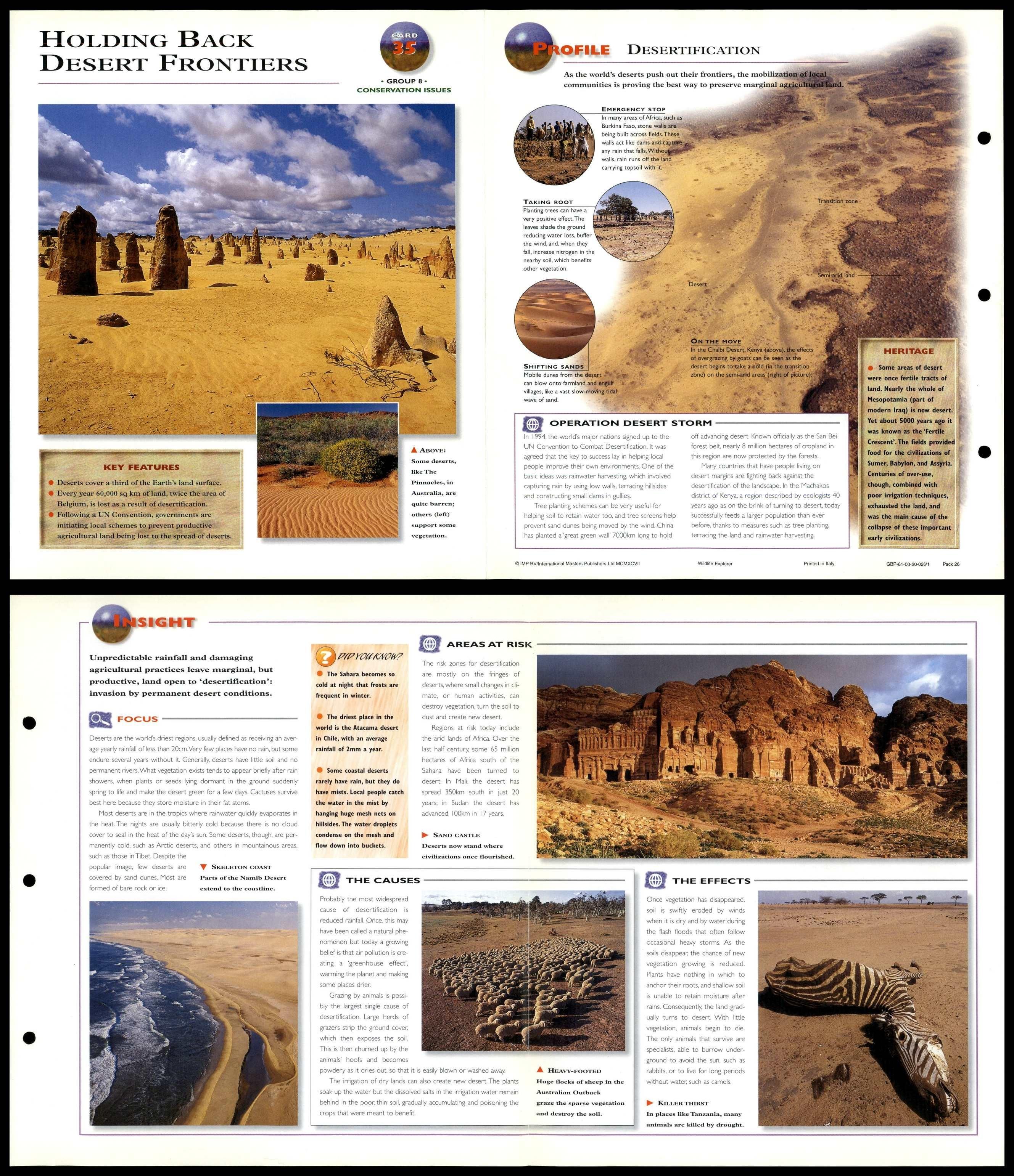 Holding Back Desert Frontiers #35 Conservation - Wildlife Explorer Fold ...