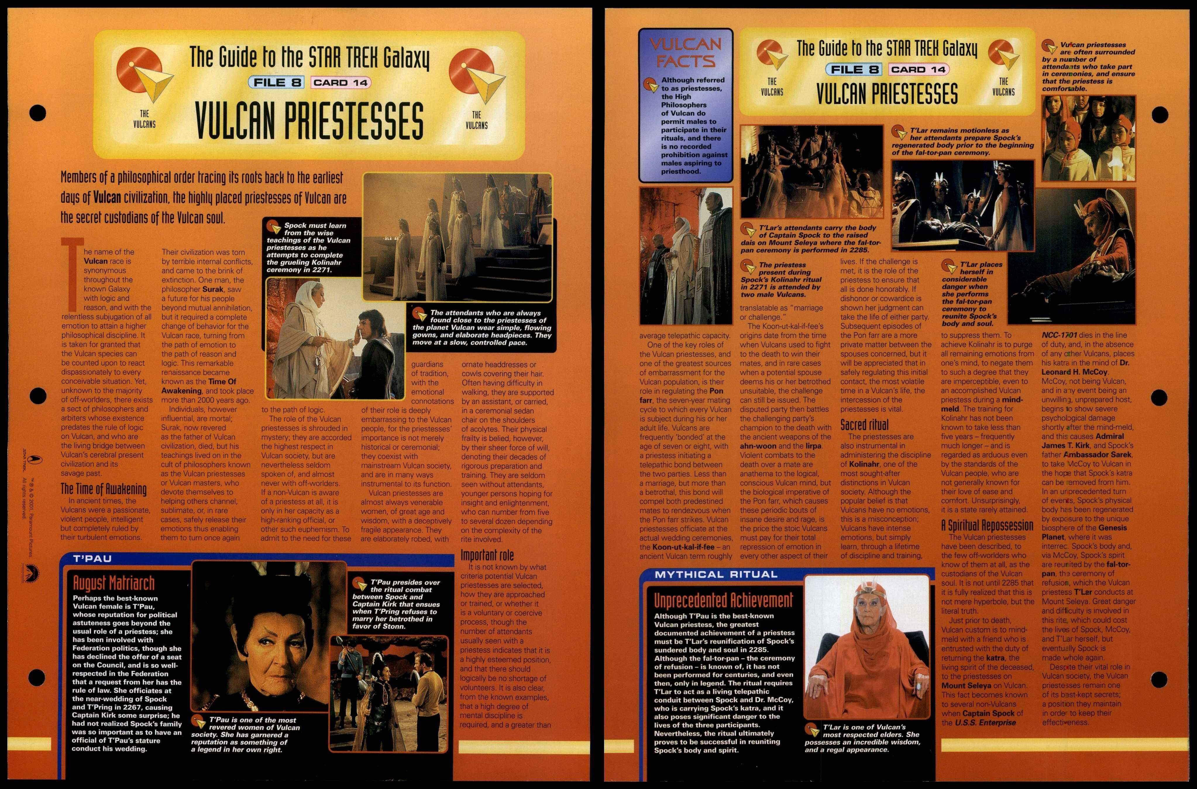 Vulcan Priestesses The Vulcans Star Trek Fact File Page