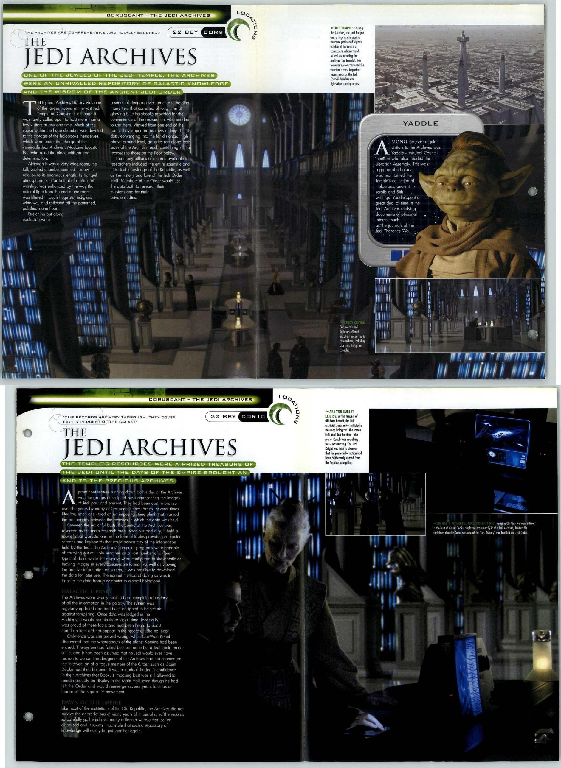 The Jedi Archives COR910 Coruscant Locations Star Wars Fact File