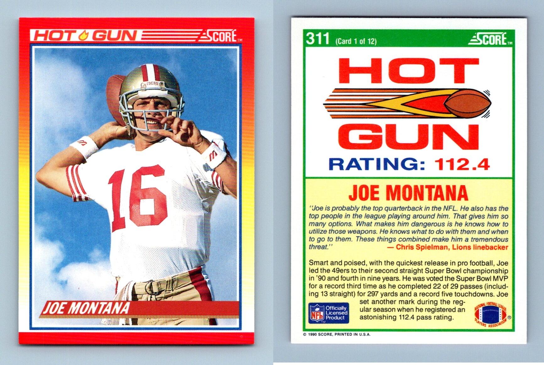 Sold at Auction: Joe Montana 1990 Score Hot Gun #311 - San