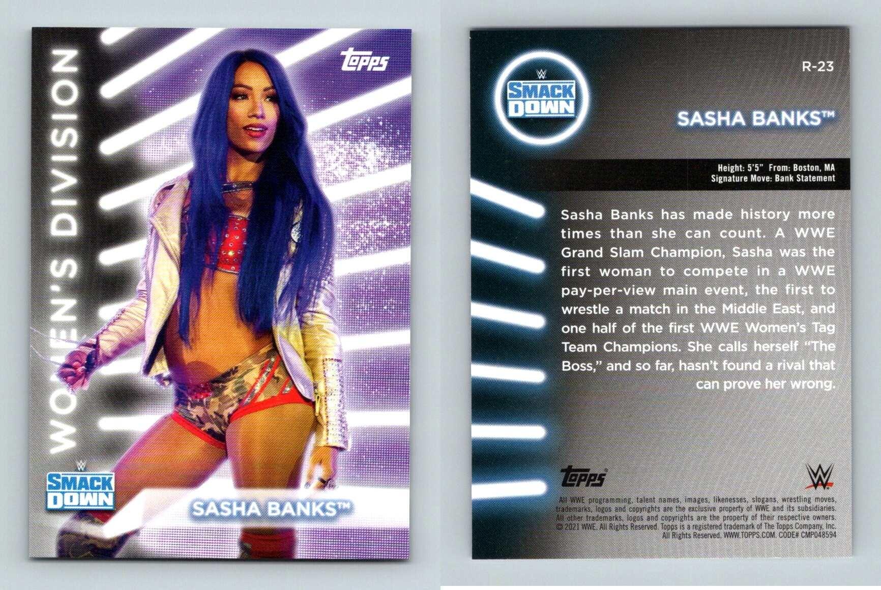 Sasha Banks Topps 2021 store grand slam champion Autograph