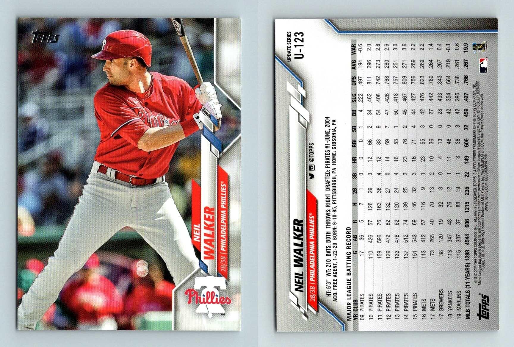 Neil Walker 2020 Topps Update #U-123 Philadelpiha Phillies Baseball Card