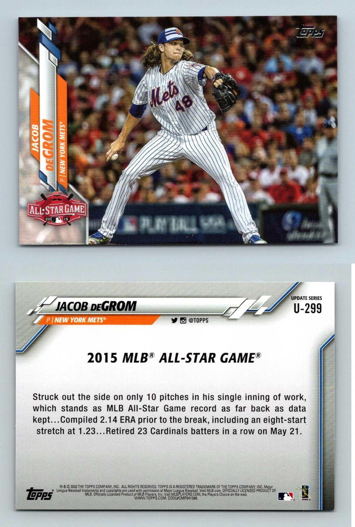 Jacob deGrom New York Mets 2015 All Star jersey