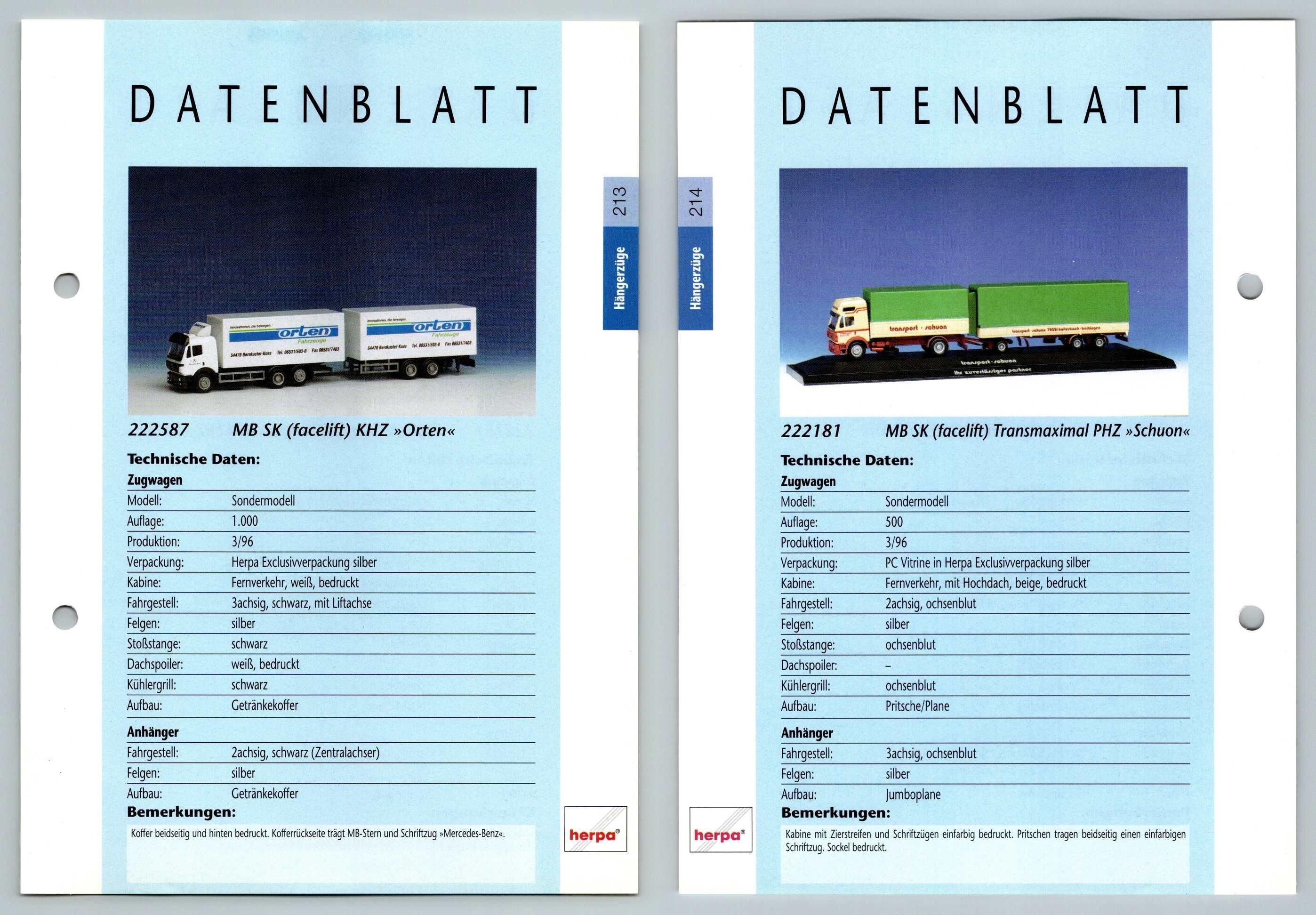 Mb Sk Facelift Khz Transmaximal 213 4 Hangerzuge Datenblatt Herpa