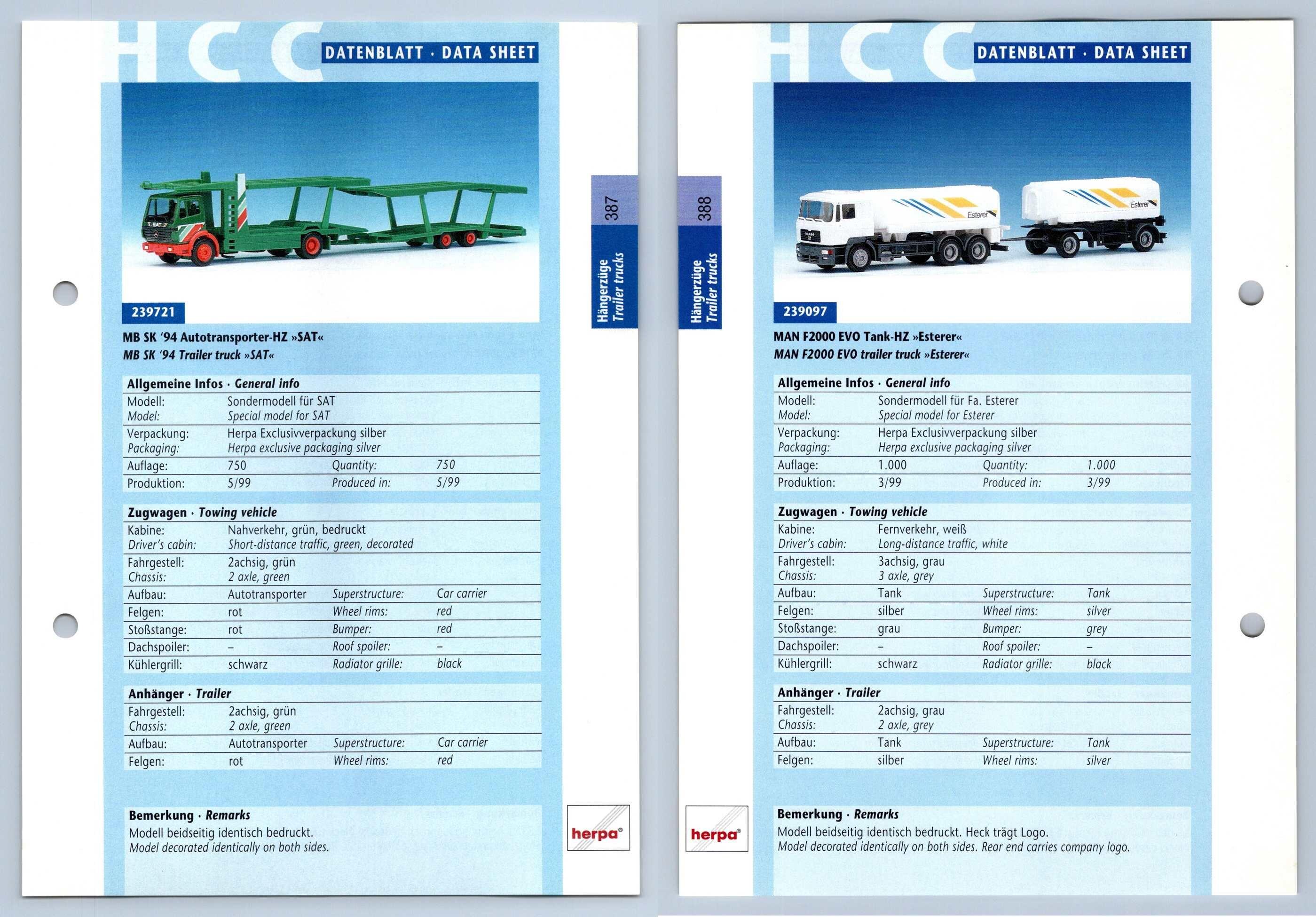 Mb Sk 94 Man F2000 Evo 387 8 Hangerzuge Datenblatt Herpa Data Sheet