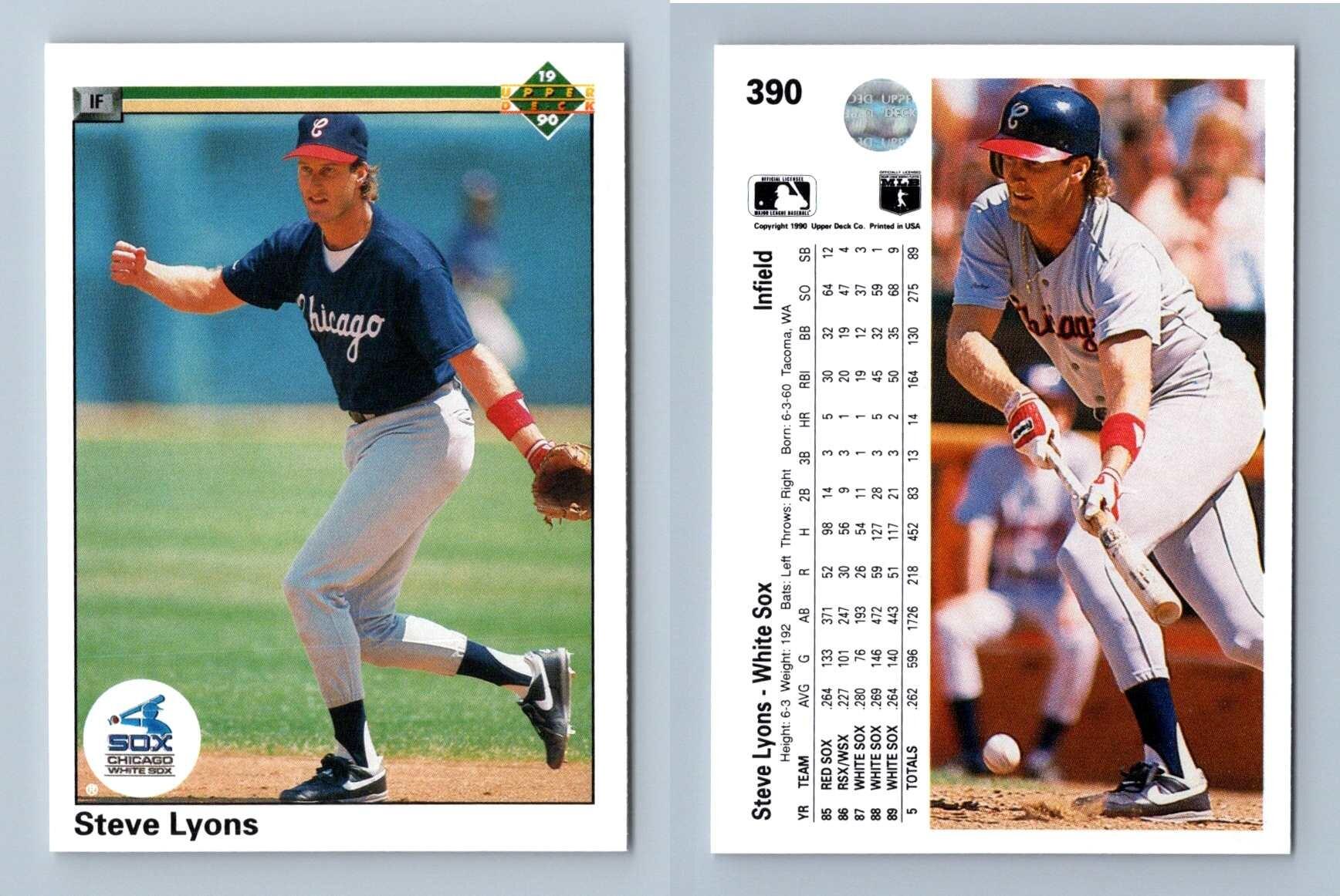 Steve Lyons - White Sox #390 Upper Deck 1990 Baseball Trading Card