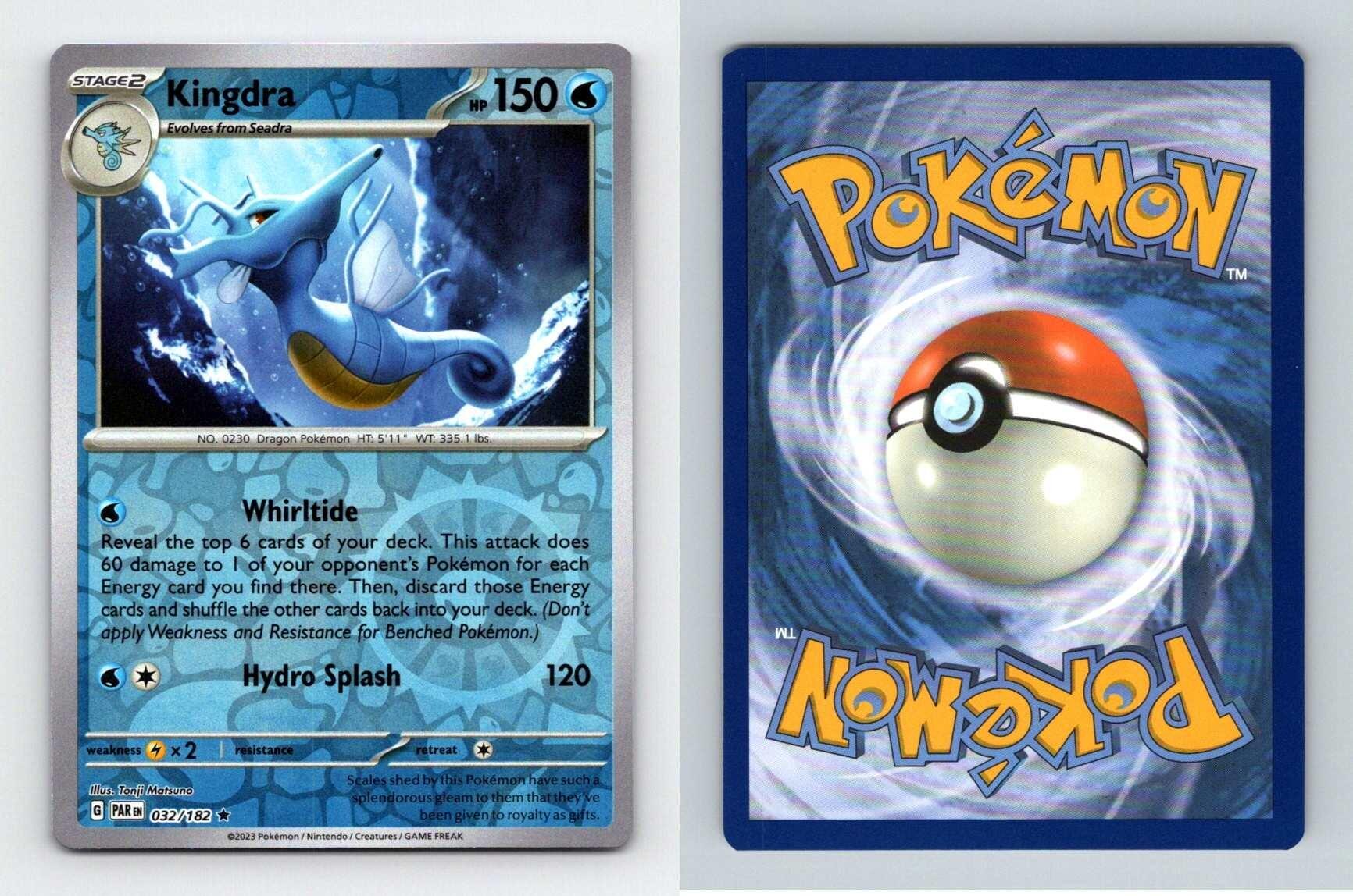 Kingdra 32/182 SV Paradox Rift 2023 Reverse Holo Rare Pokemon TCG Card