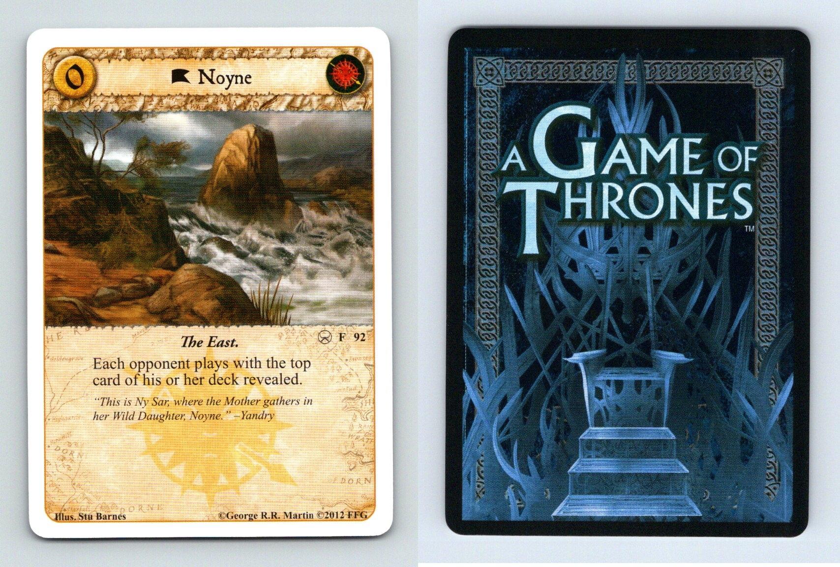 Noyne #F 92 A Game Of Thrones The House Of Black & White 2012 LCG Card