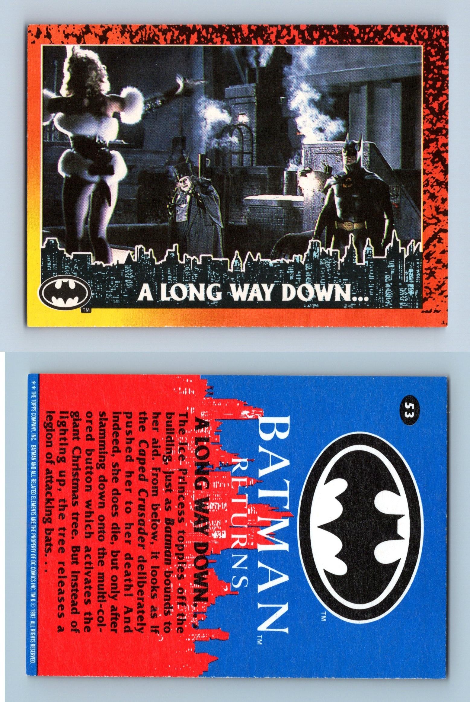 Rescuing The Ice Princess #49 Batman Returns 1992 Topps Trading Card