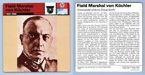 Personalities Field Marshal Von Leeb WW2 Edito-Service SA 1977 Card