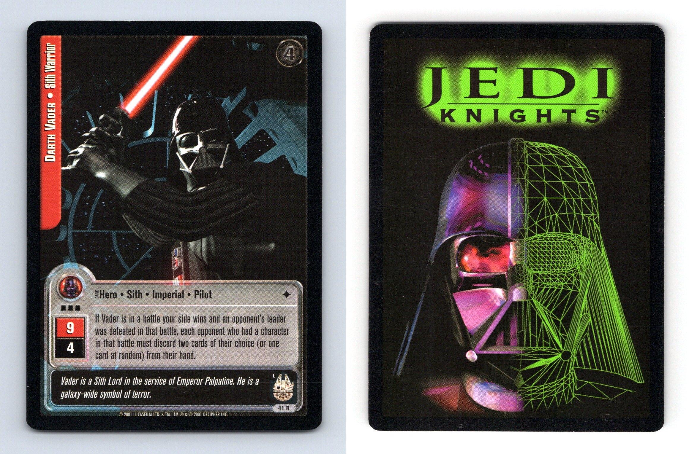 Darth Vader #41R (L) Jedi Knights Premiere 2001 Rare TCG Card