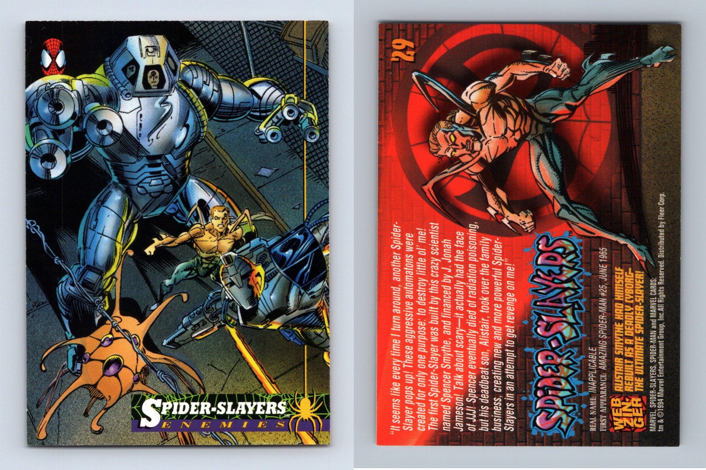 Spider-Slayers #29 The Amazing Spider-Man 1994 Fleer Trading Card