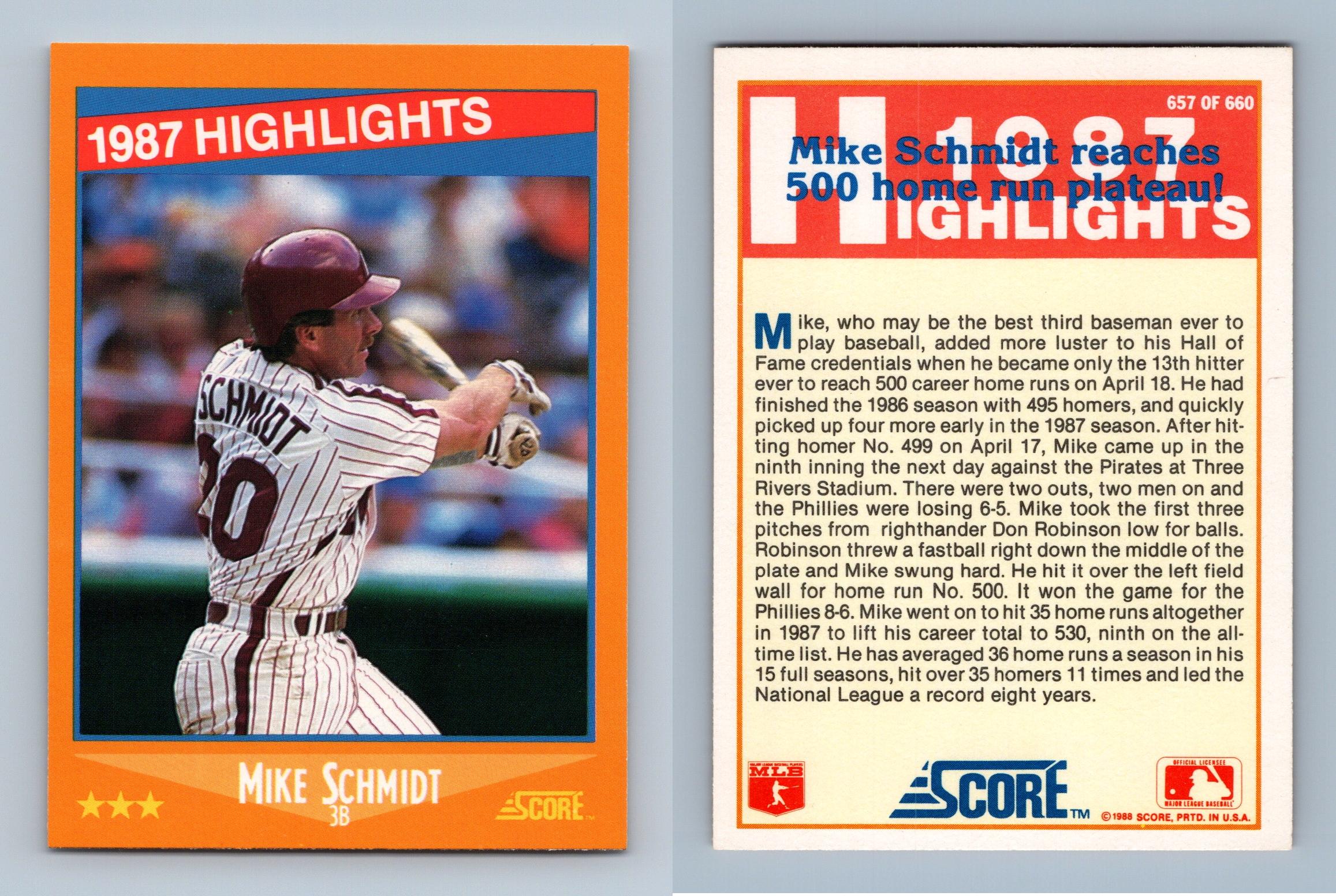 MLB Mike Schmidt Signed Trading Cards, Collectible Mike Schmidt