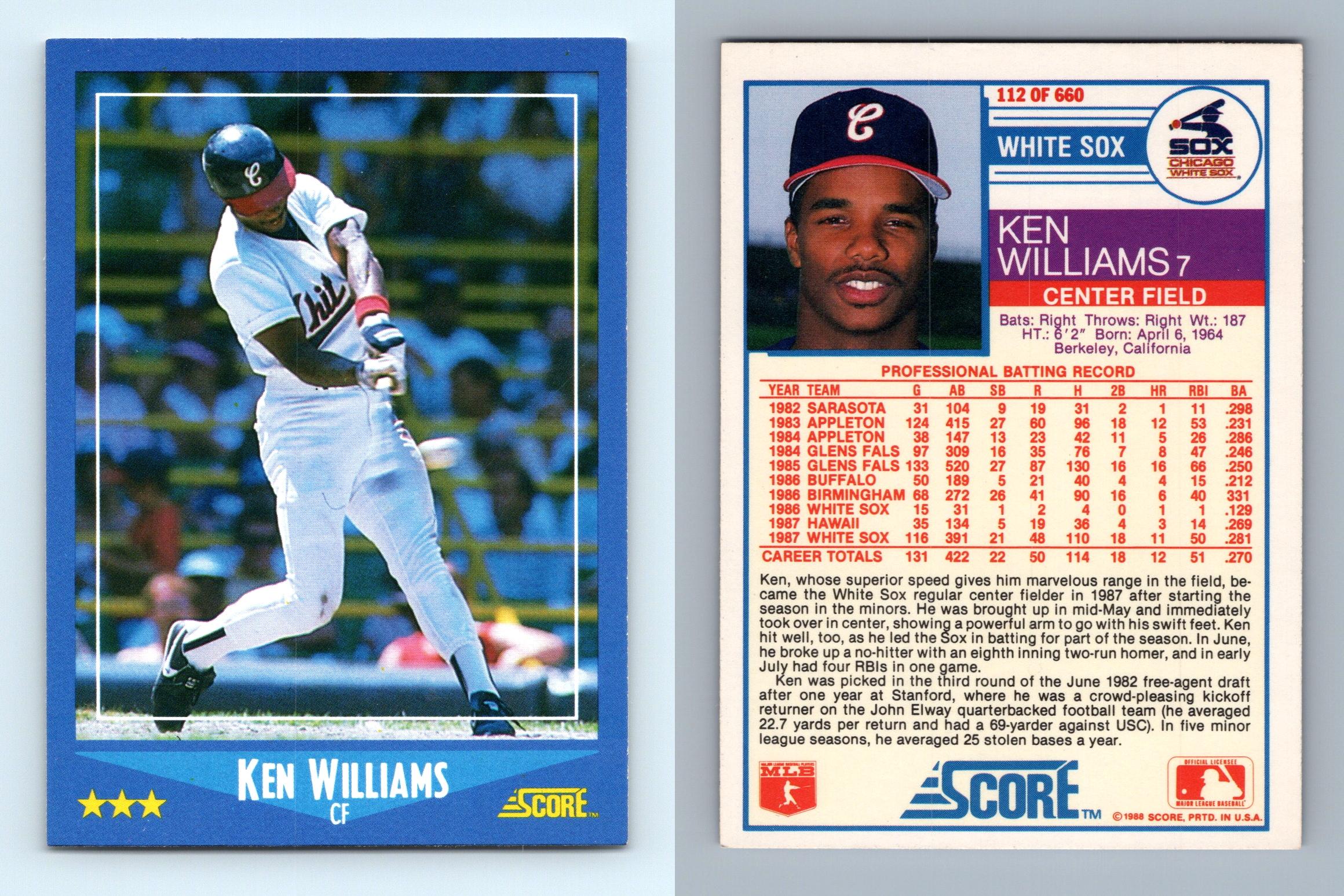 Mitch Williams - Rangers #339 Score 1988 Baseball Trading Card
