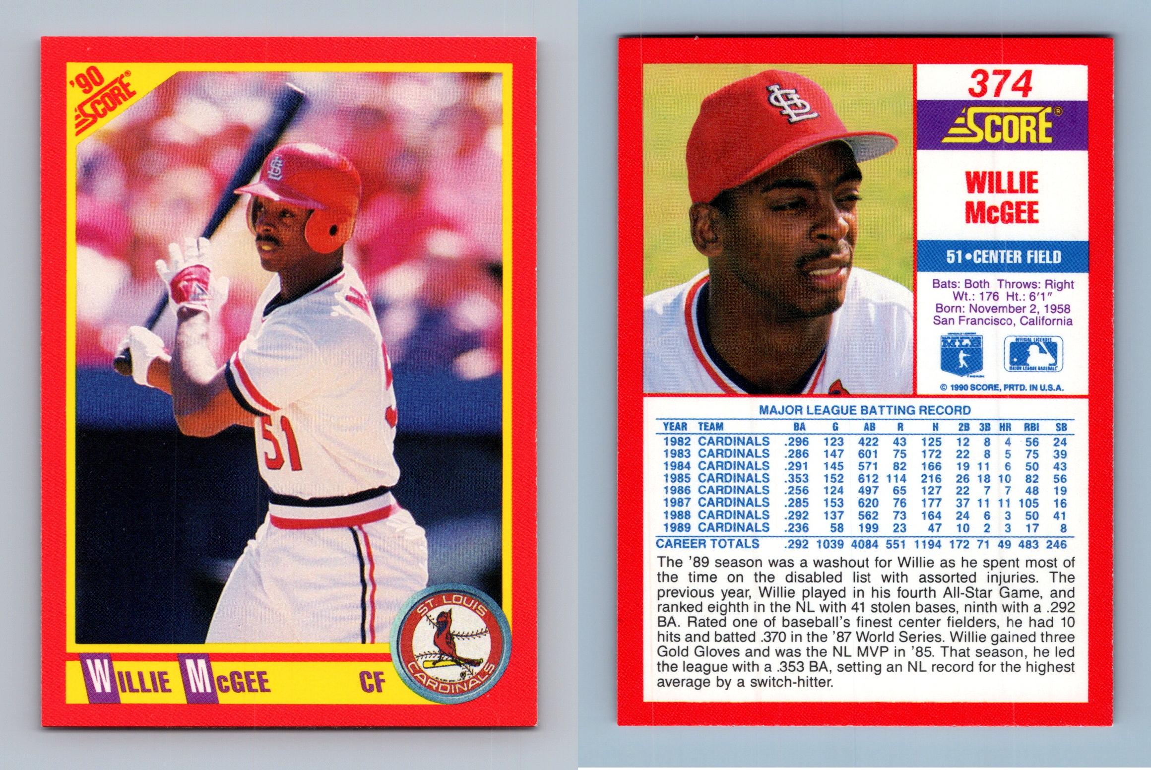 Willie McGee Baseball Cards