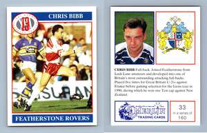 C247 Phil Clarke #134 Merlin Rugby Football League 1991 Trade Card 