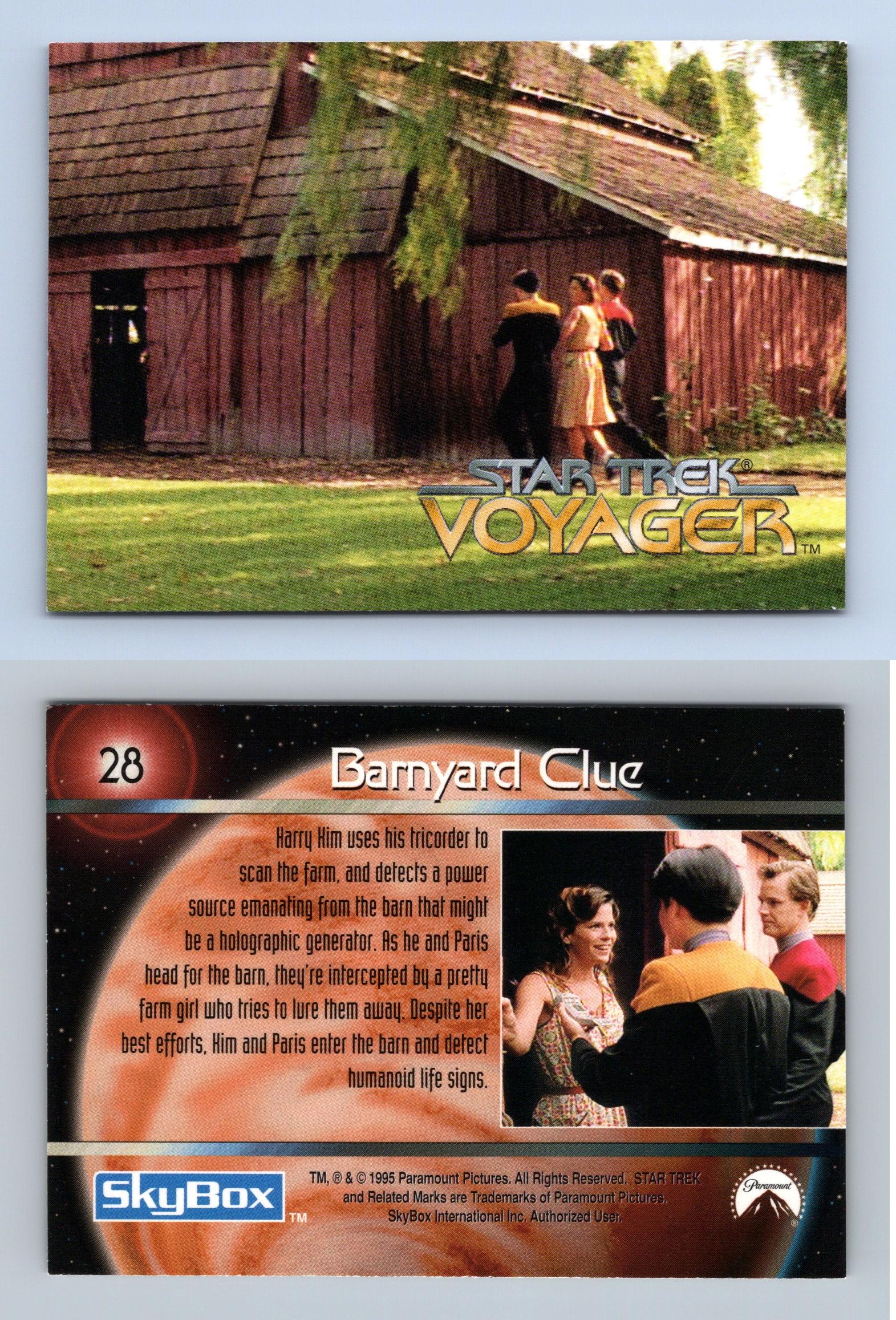 Barnyard Clue #28 Star Trek Voyager Season 1 Series 1 Skybox 1995