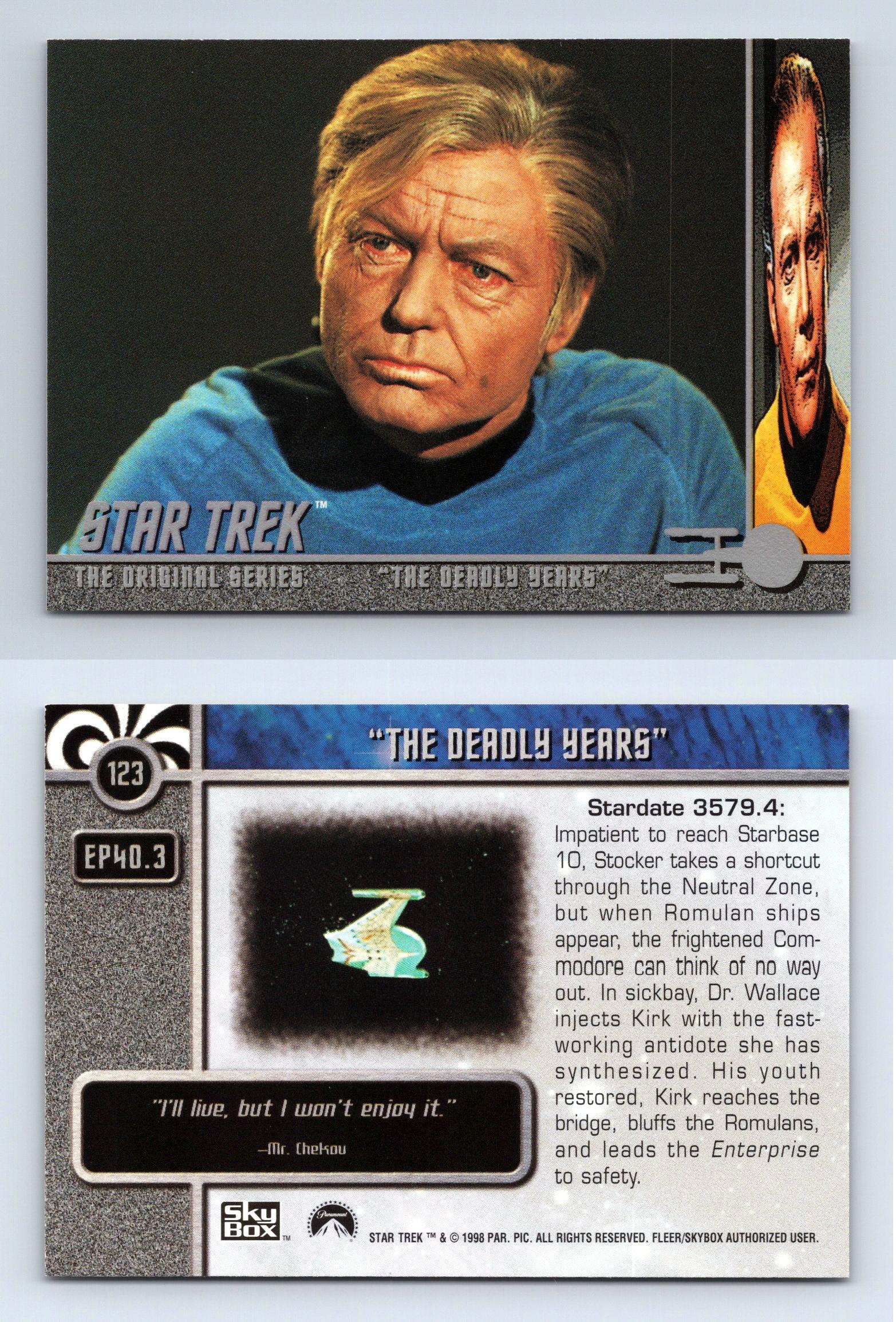 The Deadly Years #123 Star Trek Original Series 2 Skybox 1998 Trading Card