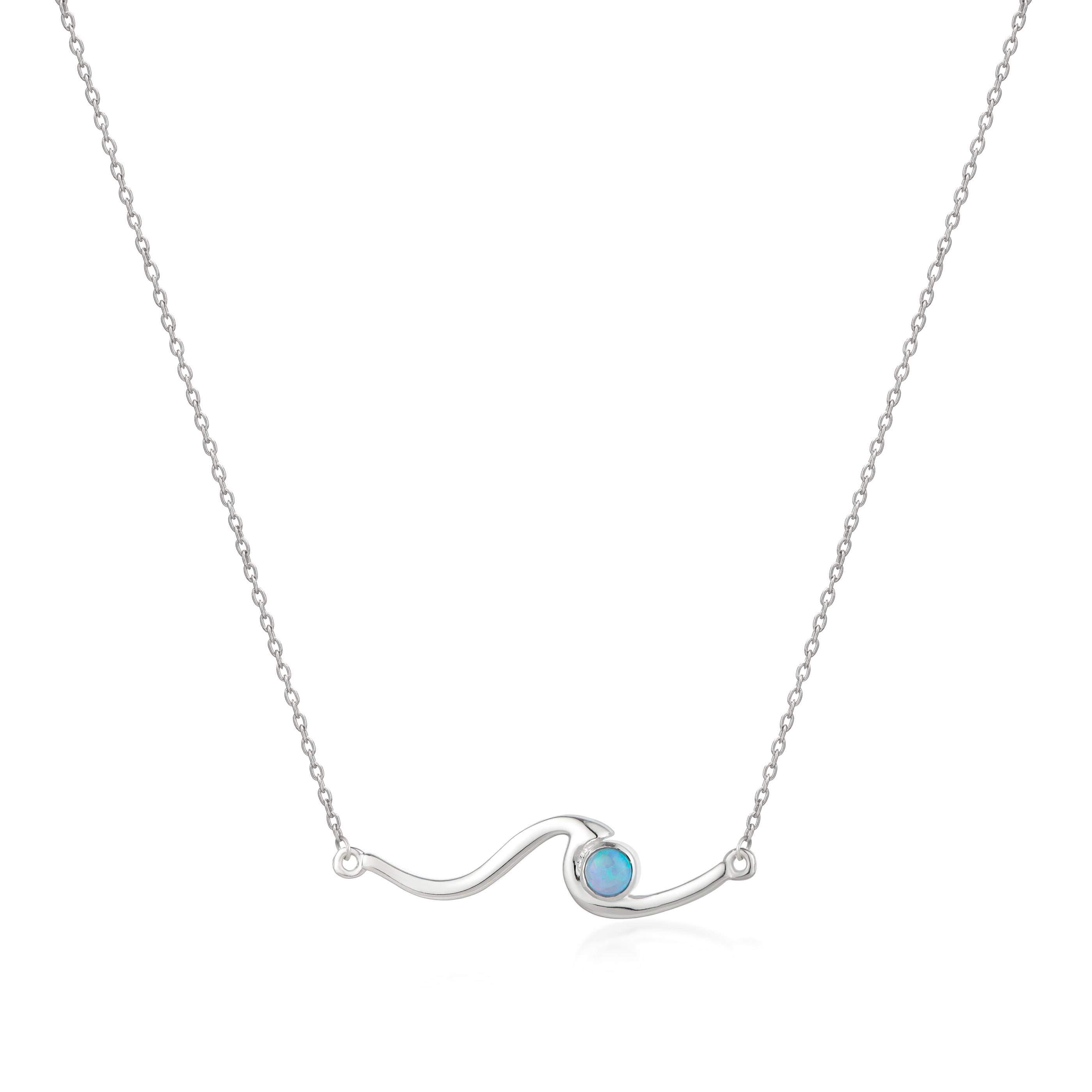 Dune Jewelry Silver Cresting Wave Pendant Necklace | The Paper Store