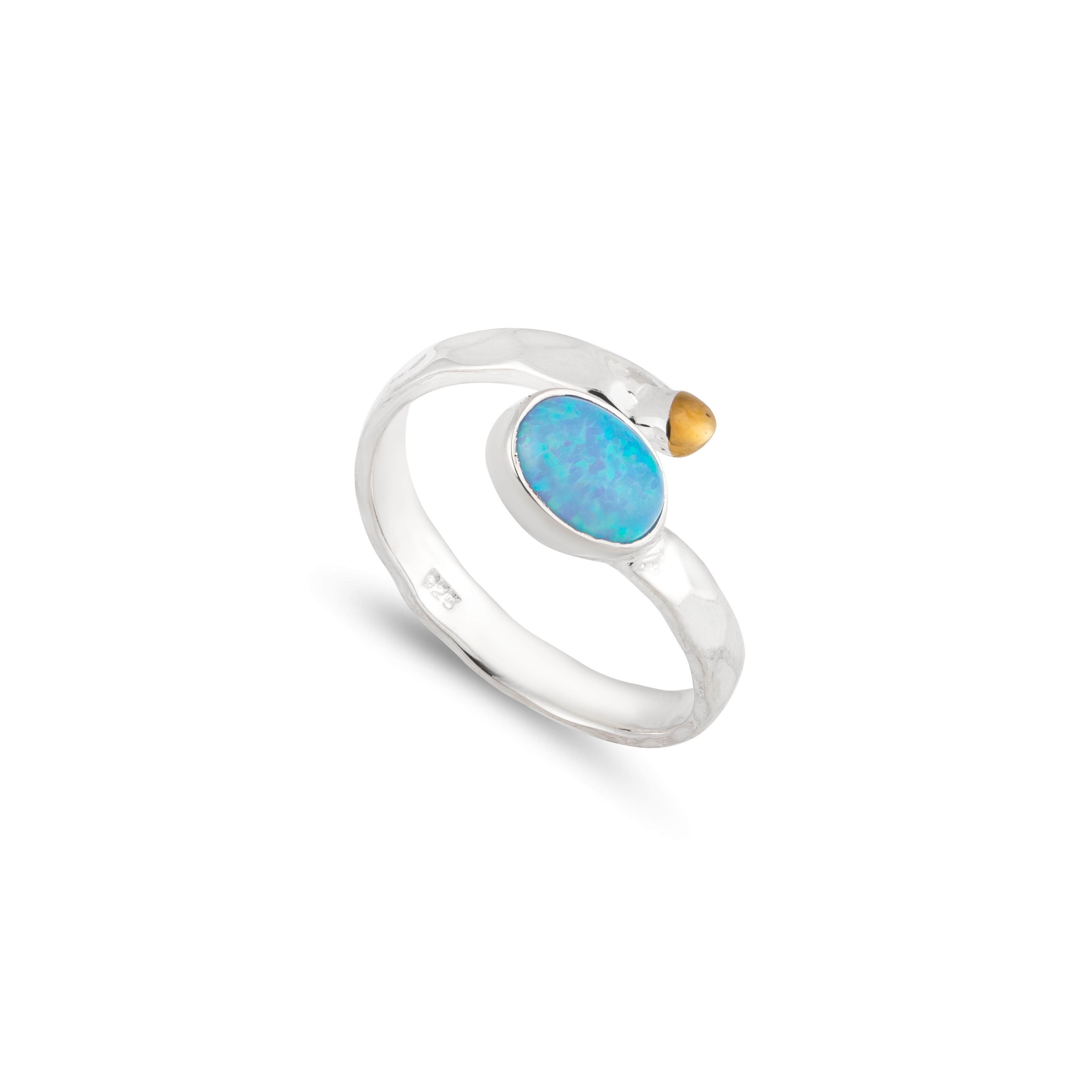 Adjustable sale opal ring