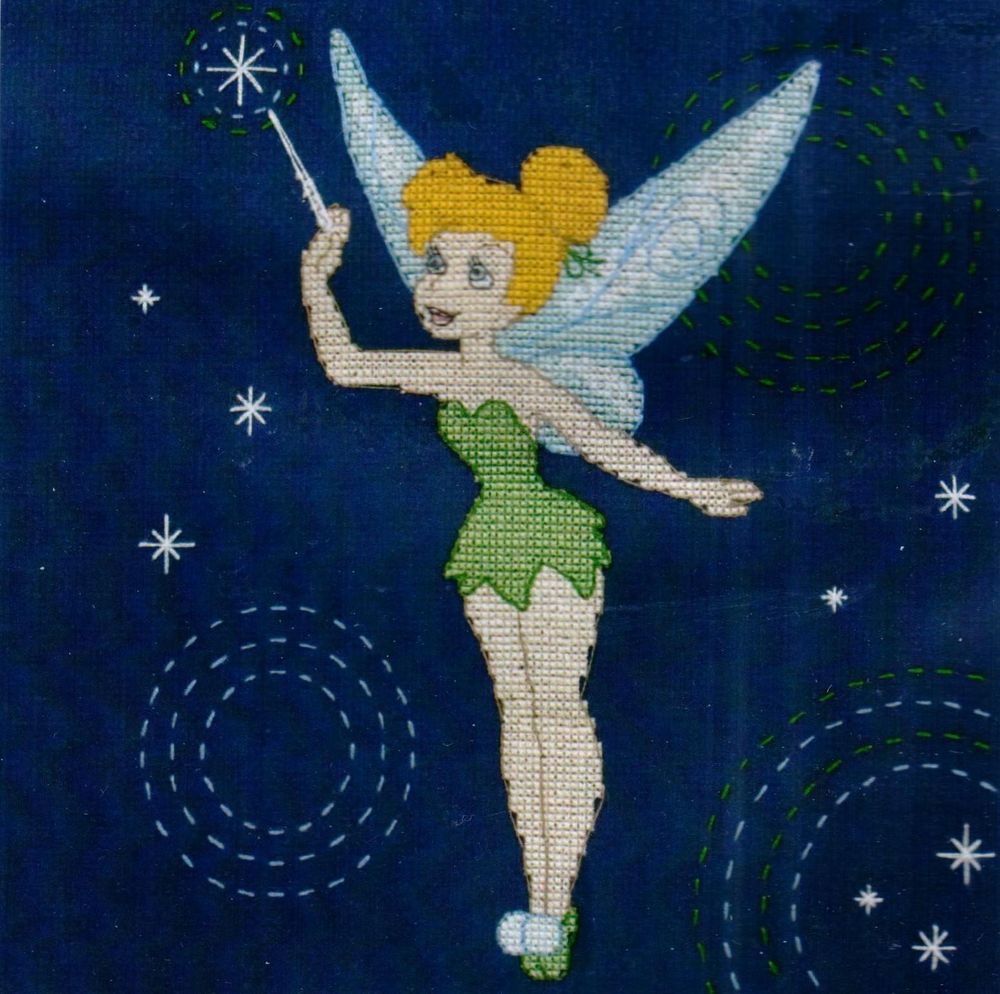 Disney Tinkerbell Mini Counted Cross Stitch Kit with Frame 2.5