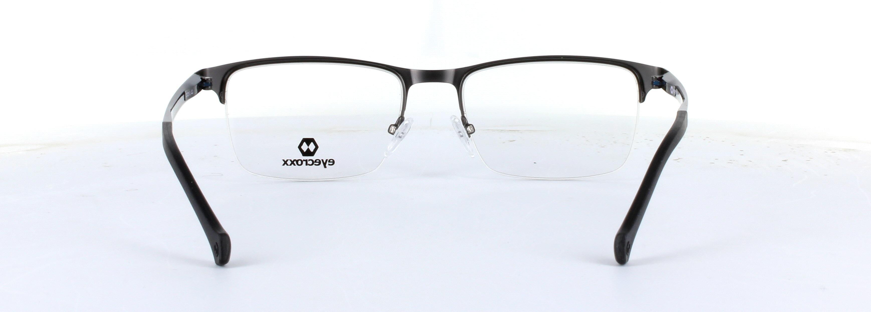 Eyecroxx 555-C4 Gunmetal Semi Rimless Metal Glasses - Image View 5