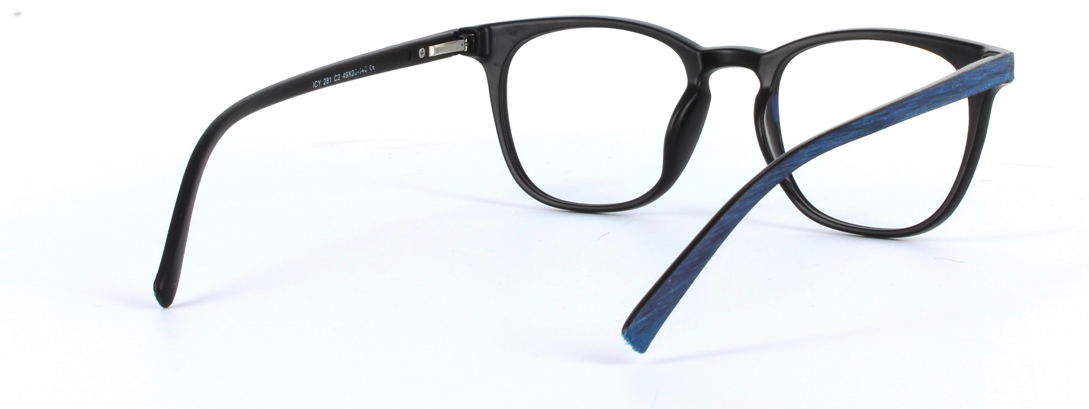 Aubrey Blue Full Rim Oval Round Plastic Glasses - Image View 4