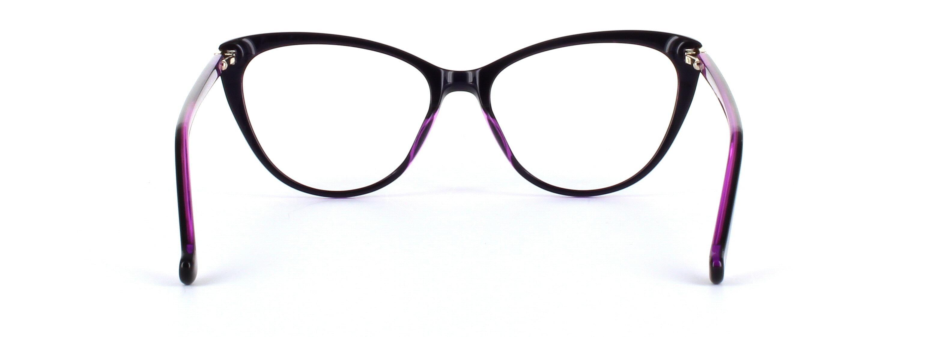 Lydia Purple Full Rim Cat Eye Acetate Glasses - Image View 3
