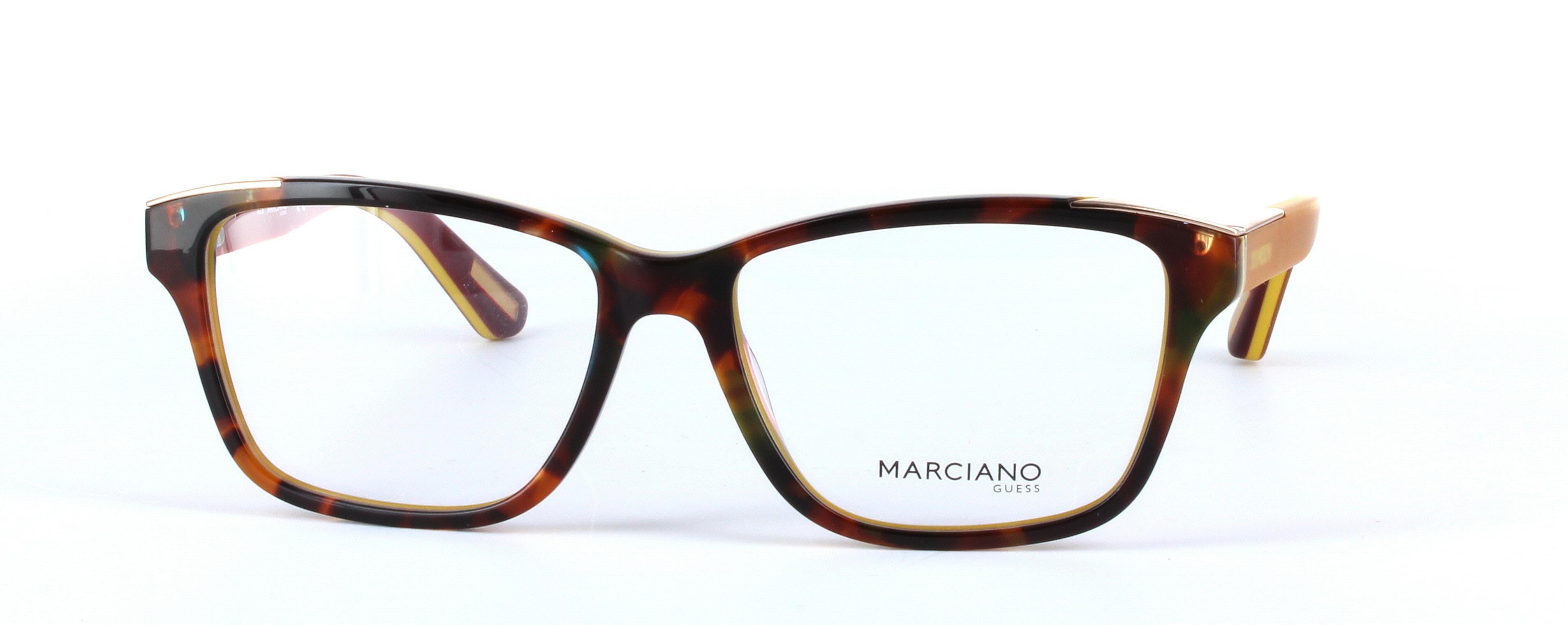 GUESS MARCIANO (GM0300-054) Tortoise Full Rim Oval Rectangular Acetate Glasses - Image View 5