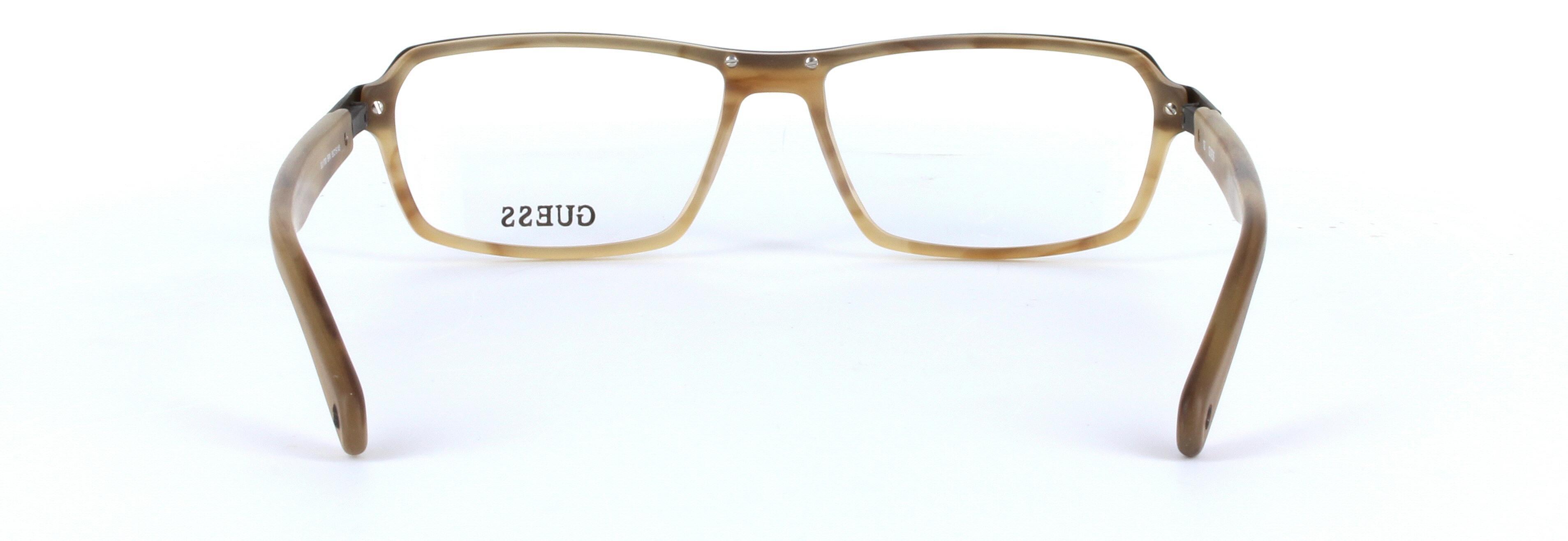 GUESS (GU1790-BRN) Brown Full Rim Rectangular Acetate Glasses - Image View 3