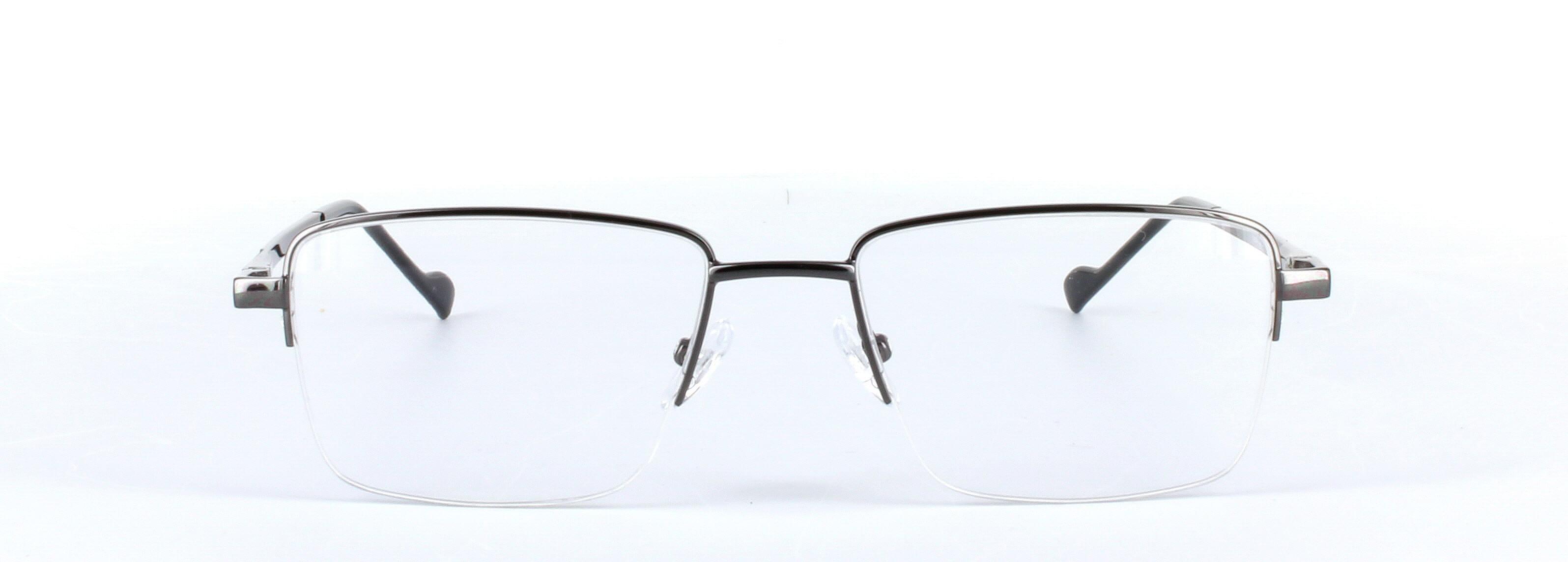 Miguel Gunmetal Semi Rimless Metal Glasses - Image View 5