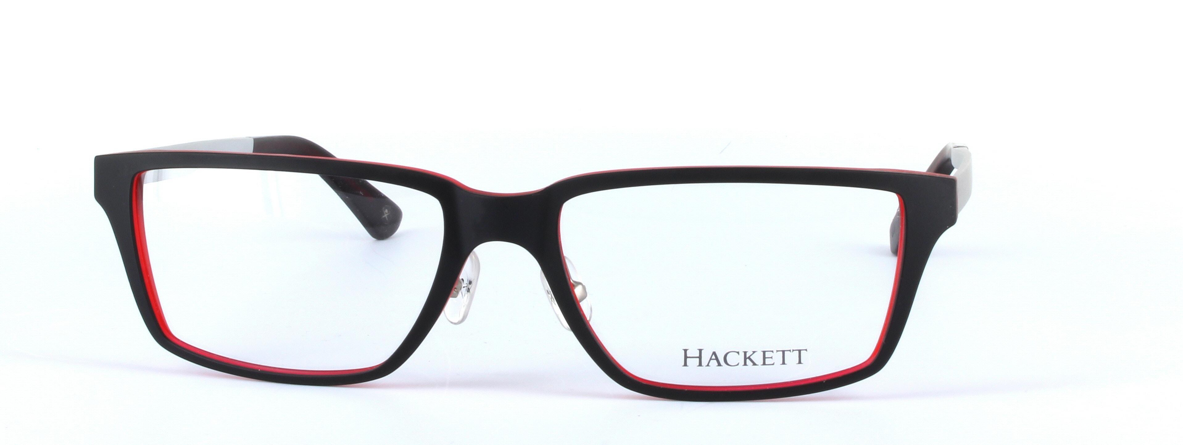 HACKETT (HEK1155-040) Black Full Rim Rectangular Acetate Glasses - Image View 5