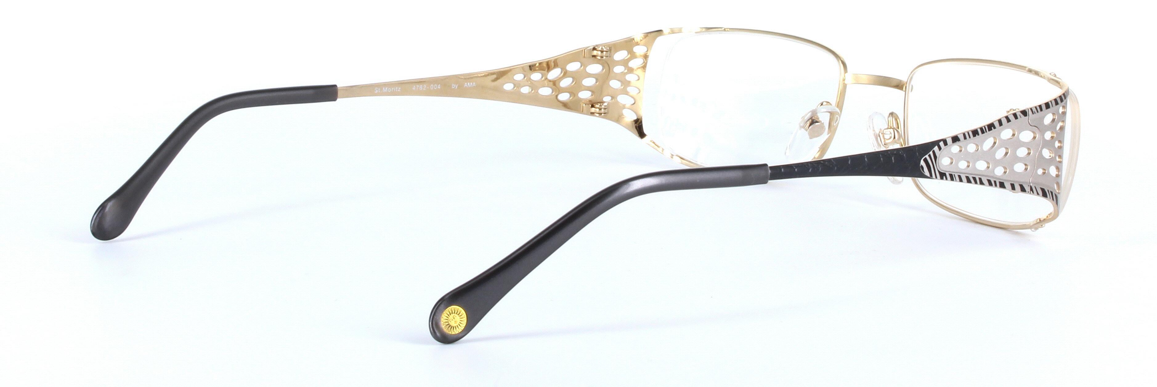 L'ART St-MORITZ (4782-004) Gold Full Rim Rectangular Metal Glasses - Image View 4