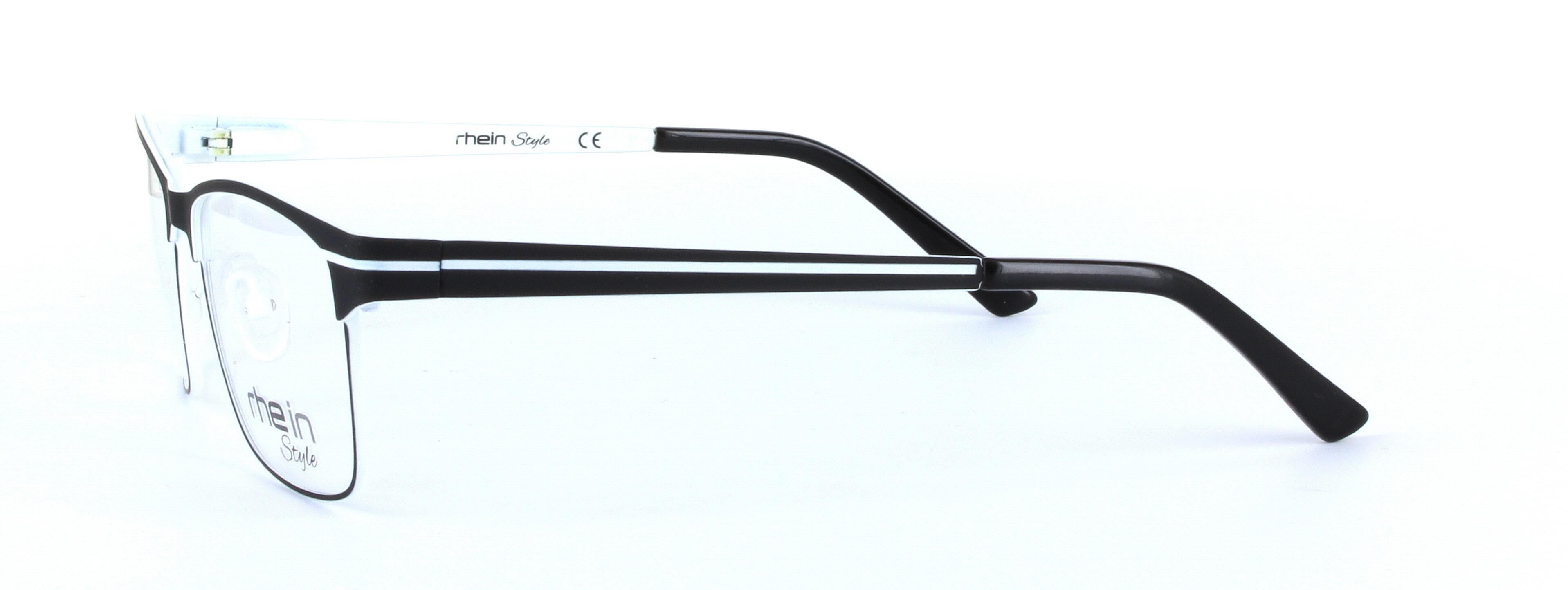 Lyra Black Full Rim Oval Metal Glasses - Image View 2
