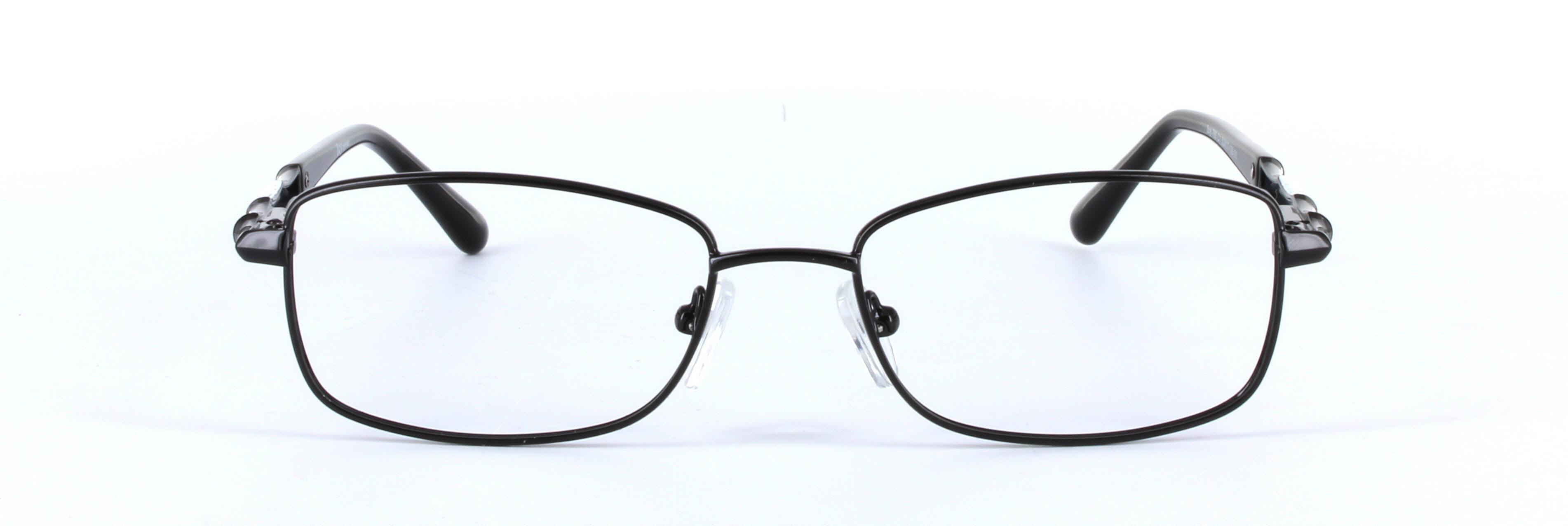 Kirsty Black Full Rim Oval Rectangular Metal Glasses - Image View 5