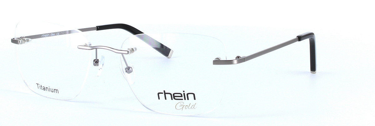 Chandler Titanium Gunmetal Rimless Rectangular Titanium Glasses - Image View 1