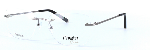 Gunmetal Rimless Rectangular Titanium Glasses Chandler Titanium - Image View 1
