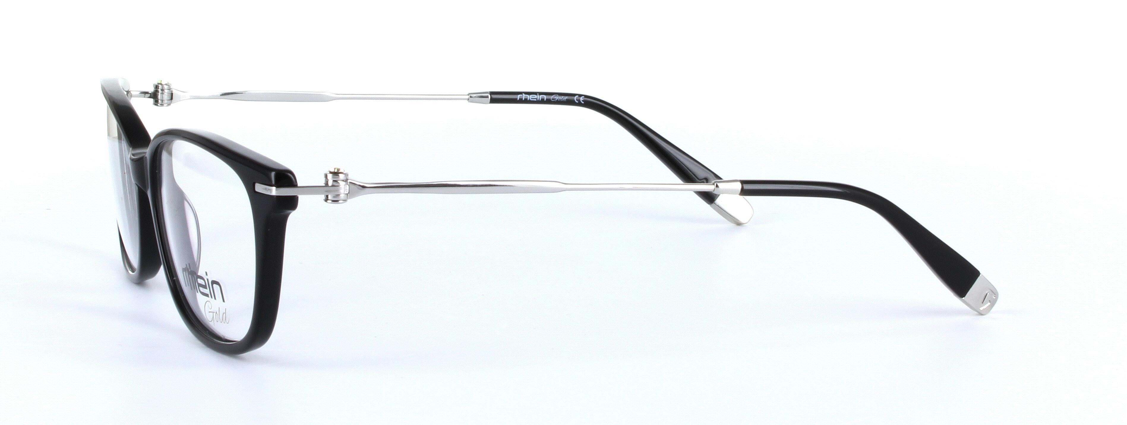 Locarno Black Full Rim Oval Plastic Glasses - Image View 2