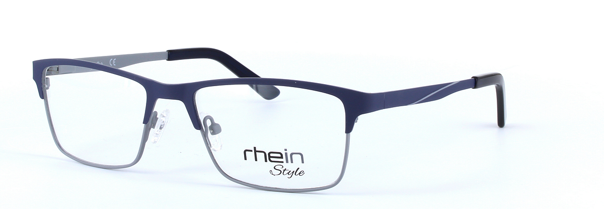 Codey Blue Full Rim Oval Rectangular Metal Glasses - Image View 1