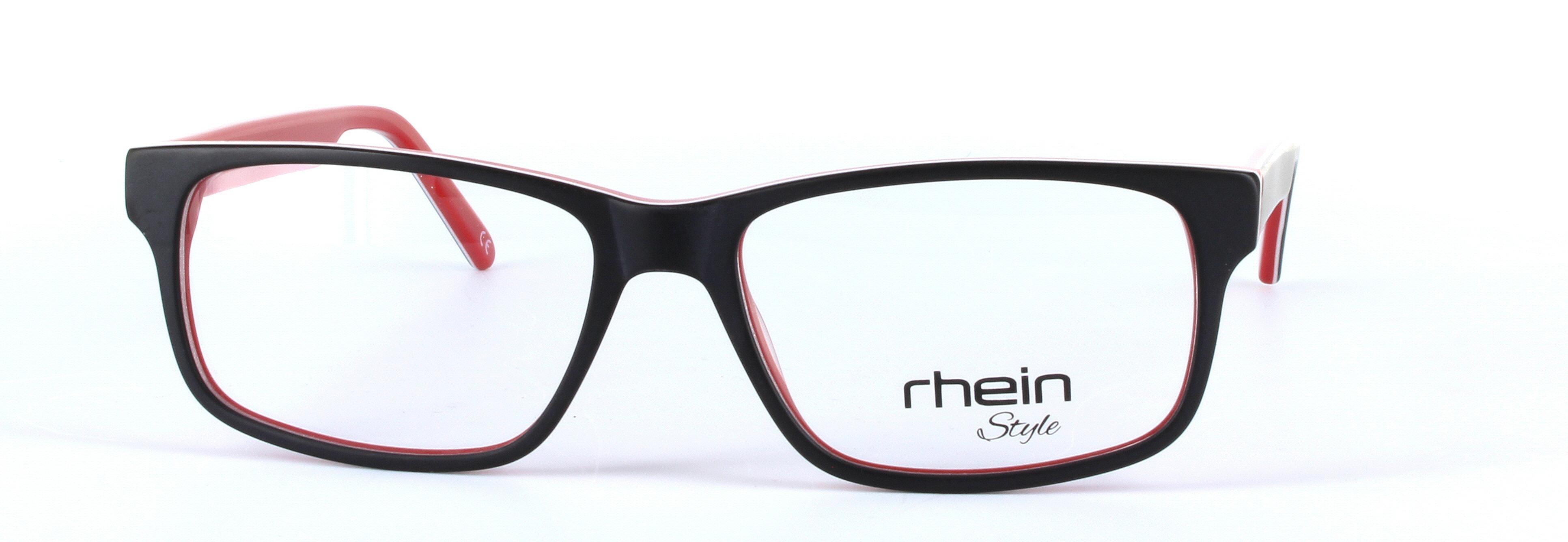 Carson Black and Red Full Rim Oval Rectangular Plastic Glasses - Image View 5