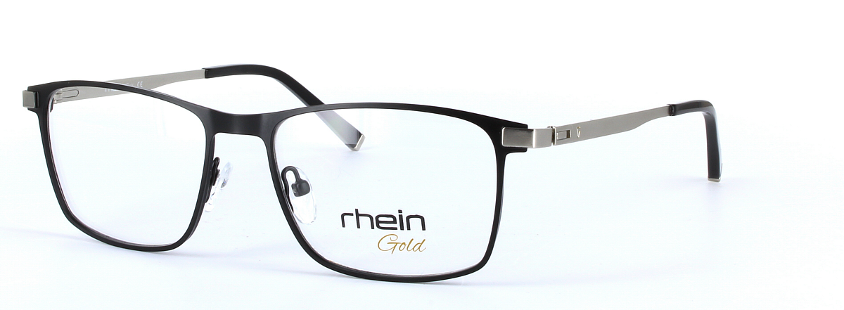 Adam Black Oval Rectangular Metal Glasses - Image View 1