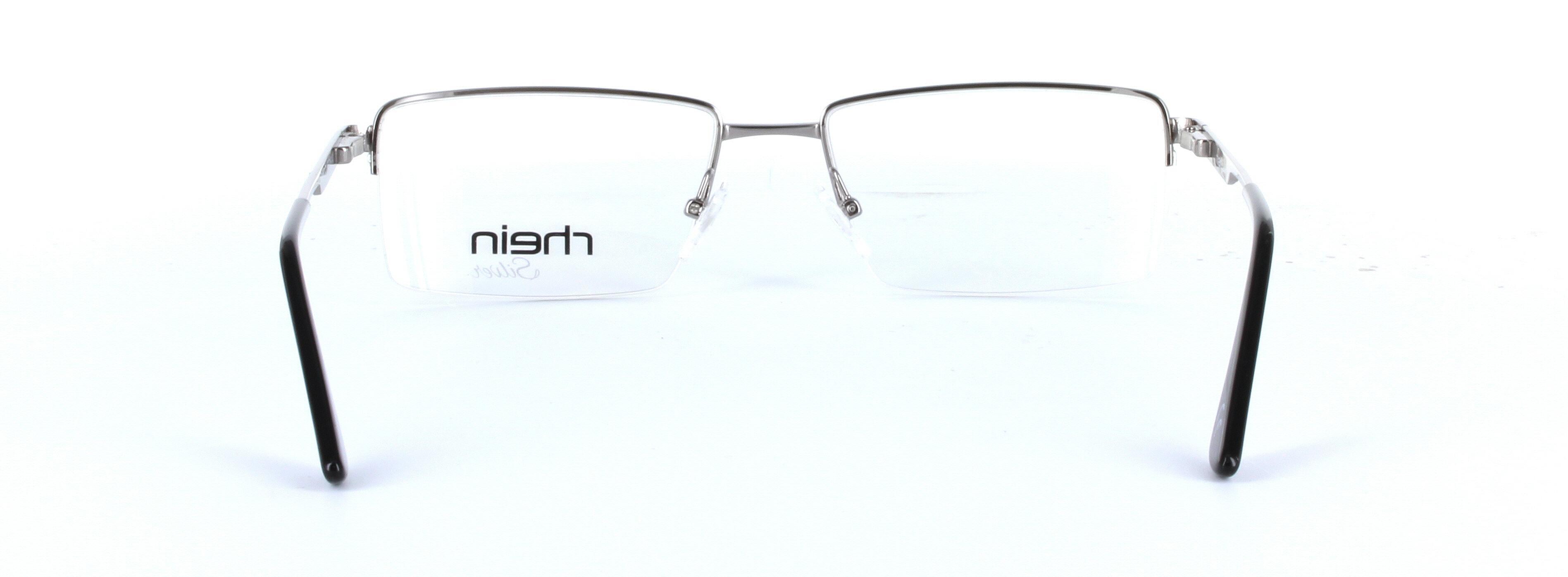 Highfield Gunmetal Semi Rimless Rectangular Metal Glasses - Image View 3