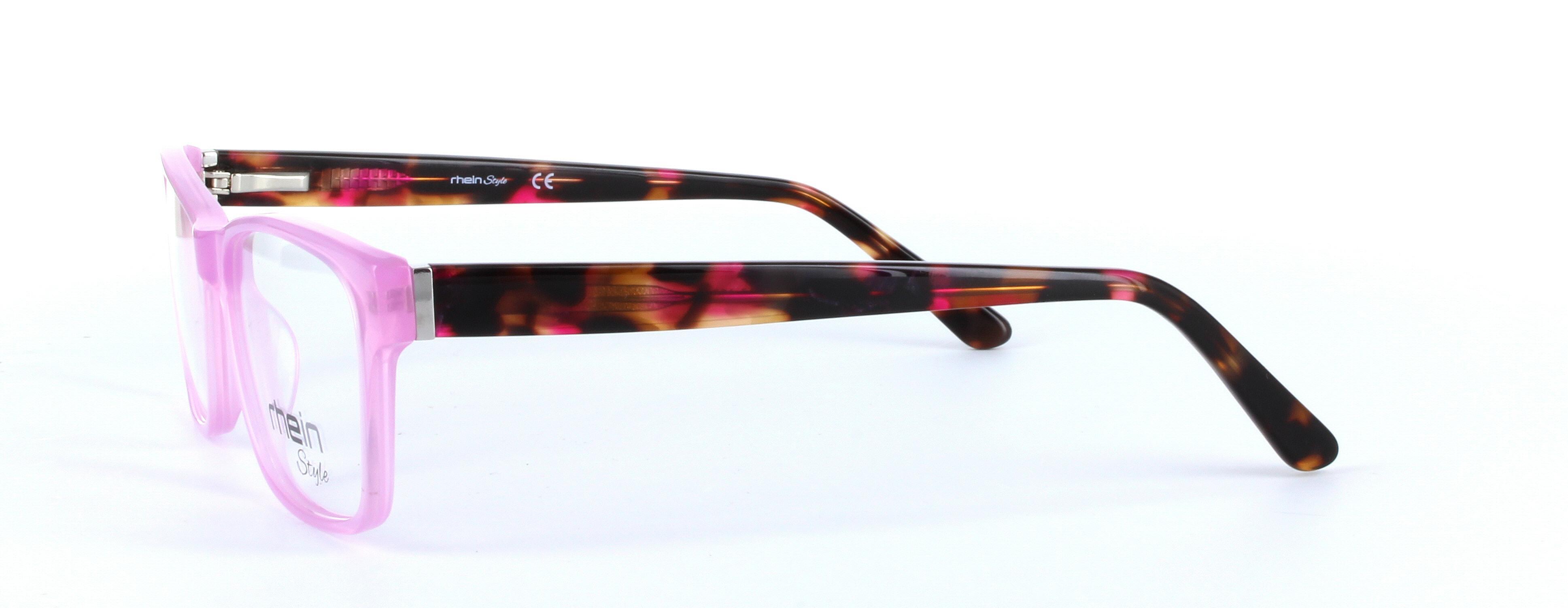 Benji Pink Full Rim Oval Round Plastic Glasses - Image View 2