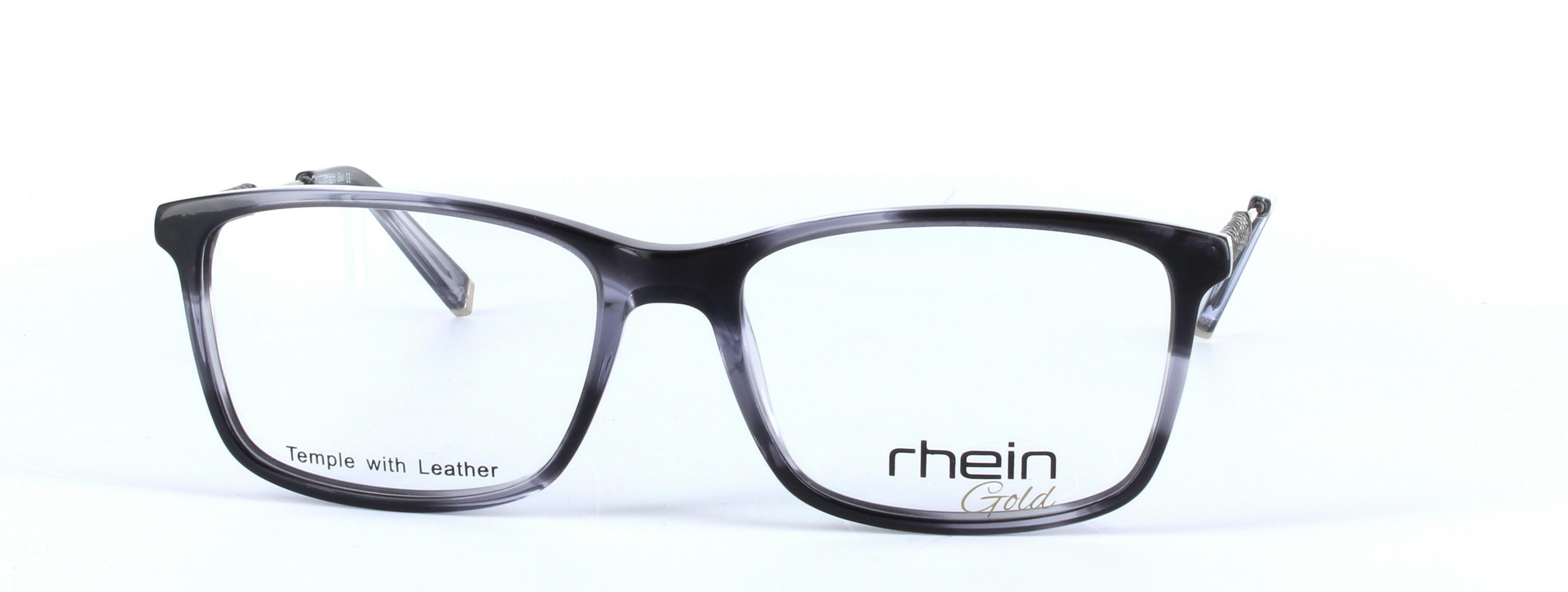 Durham Grey Full Rim Oval Rectangular Plastic Glasses - Image View 5