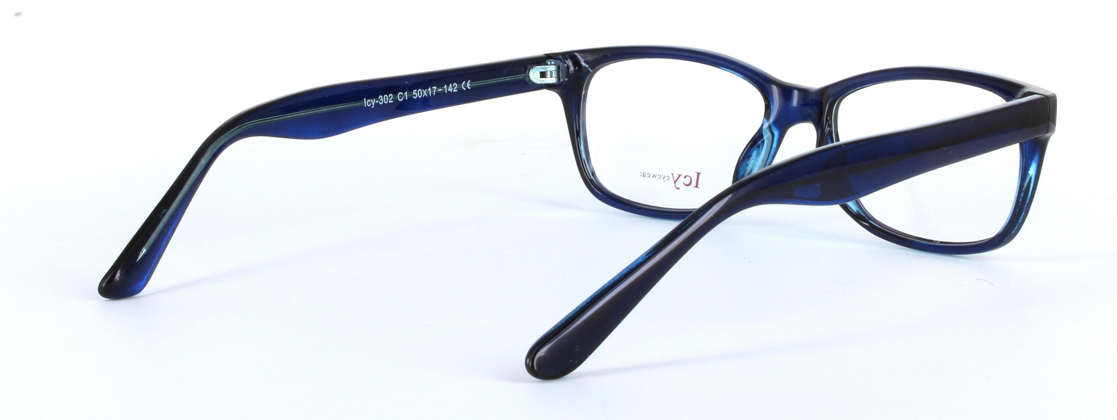 Bailey Blue Rim Oval Square Plastic Glasses - Image View 4