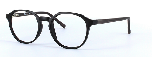 Jango Black Full Rim Round Plastic Glasses - Image View 1