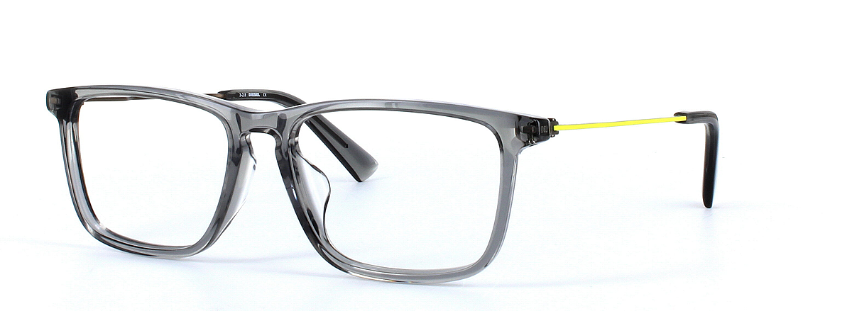 Diesel (DL5337-020) Crystal Grey Full Rim Rectangular Oval Acetate Glasses - Image View 1