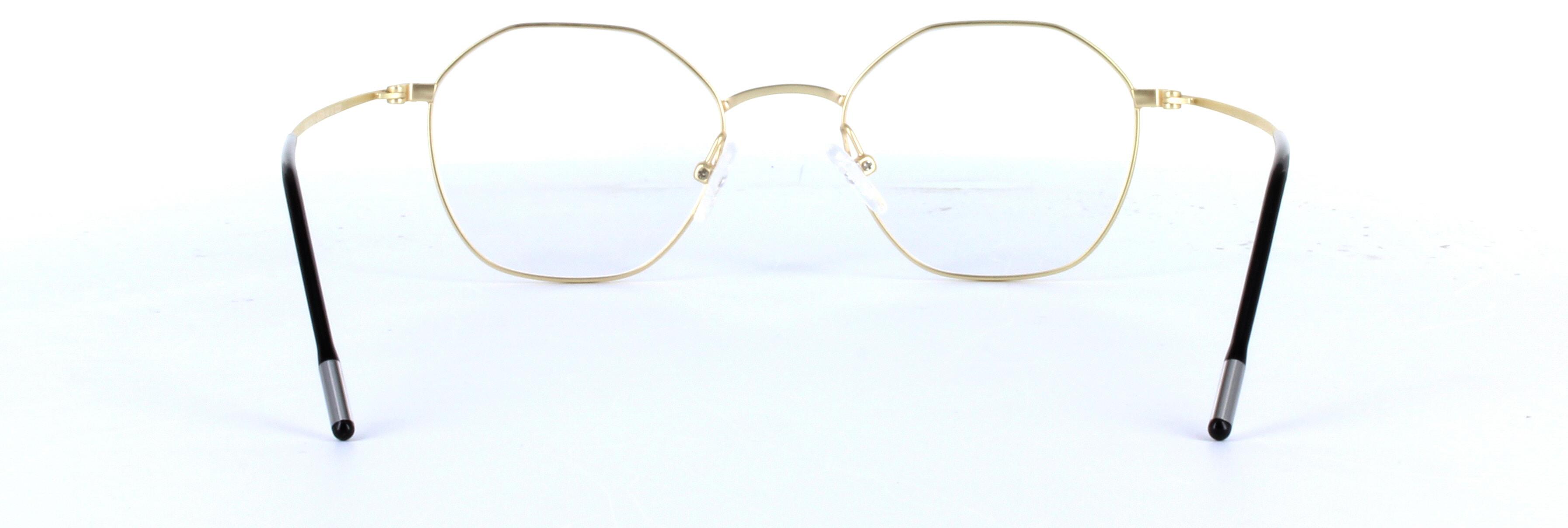 Maiver Gold and Black Full Rim Round Metal Glasses - Image View 3