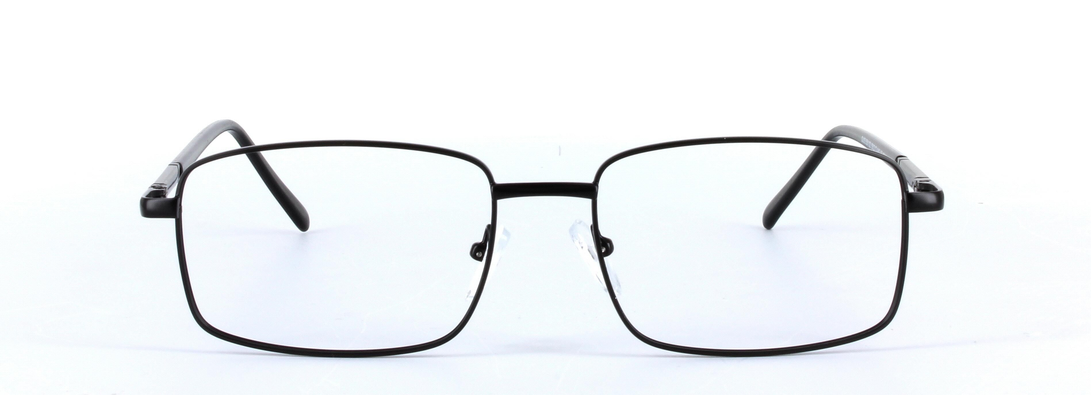 Jasper Black Full Rim Rectangular Metal Glasses - Image View 5
