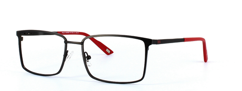 Helly Hansen HH 1028 Black Full Rim Rectangular Metal Glasses - Image View 1